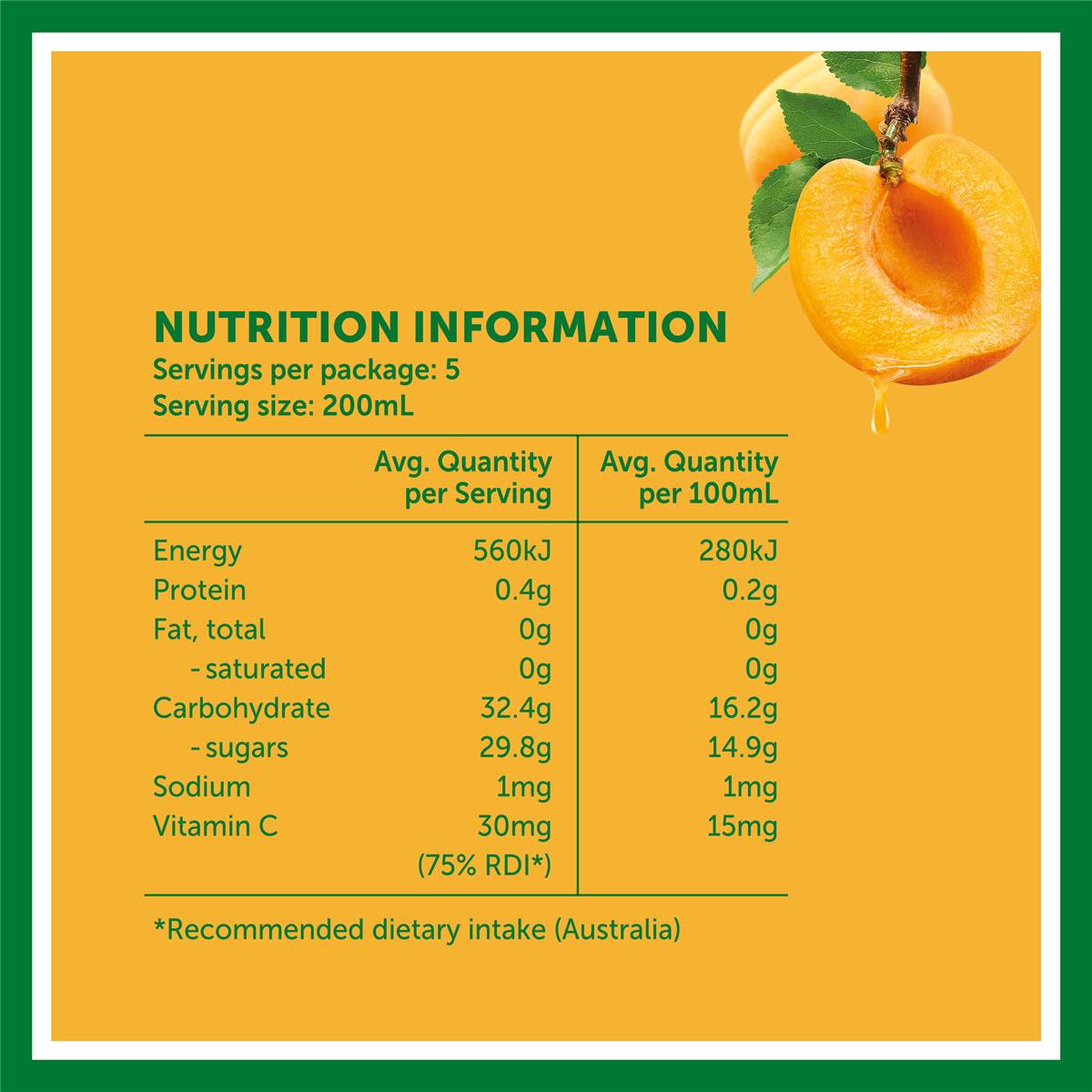 Golden Circle Fruit Drinks Apricot Nectar 1l Woolworths