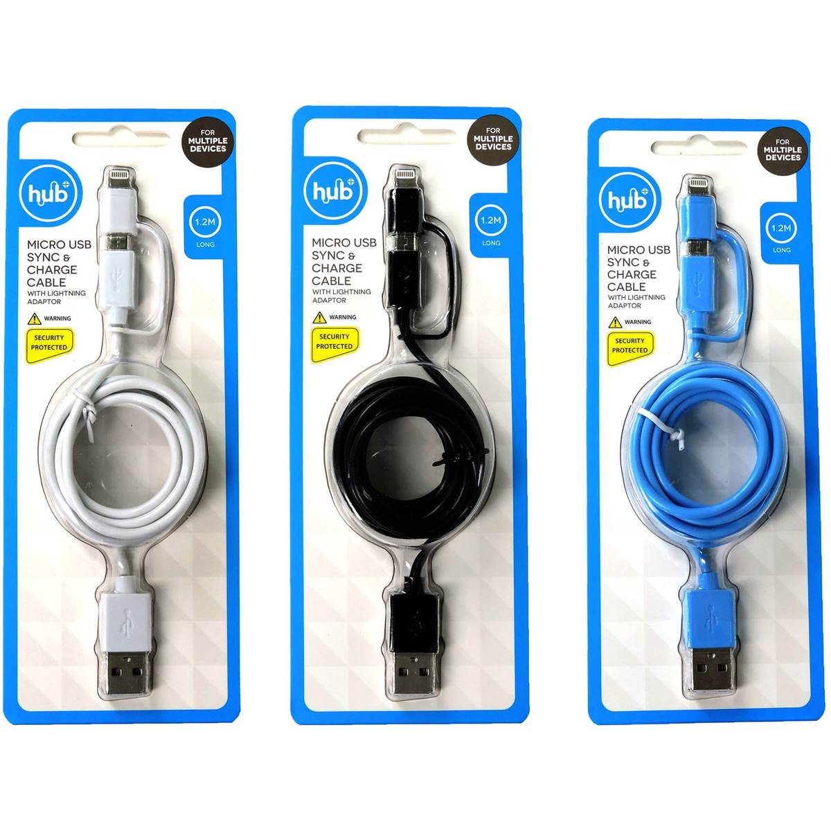 Hub Micro Usb & Charge Cable For Multiple Device 1.2m Long Each