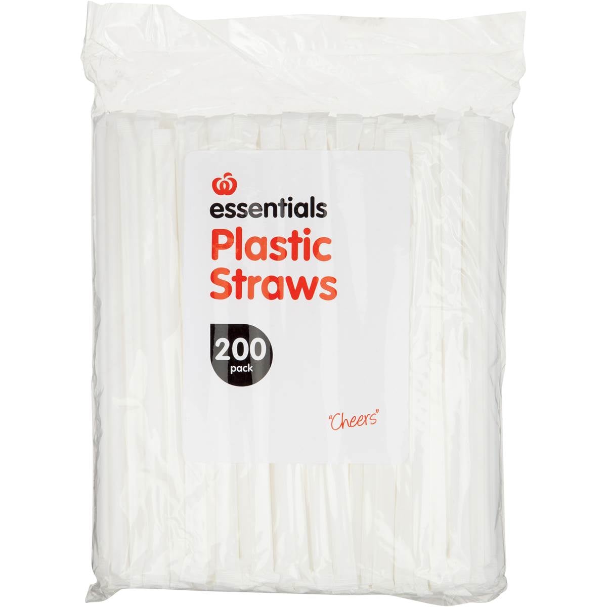 Woolworths Essentials Straws With Paper 200 Pack Woolworths