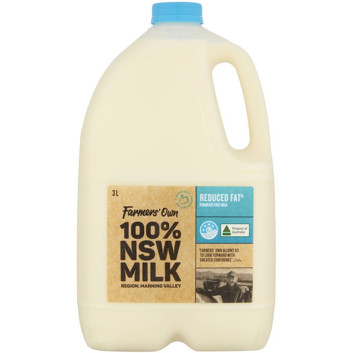 Farmers Own Reduced Fat Milk 3l 