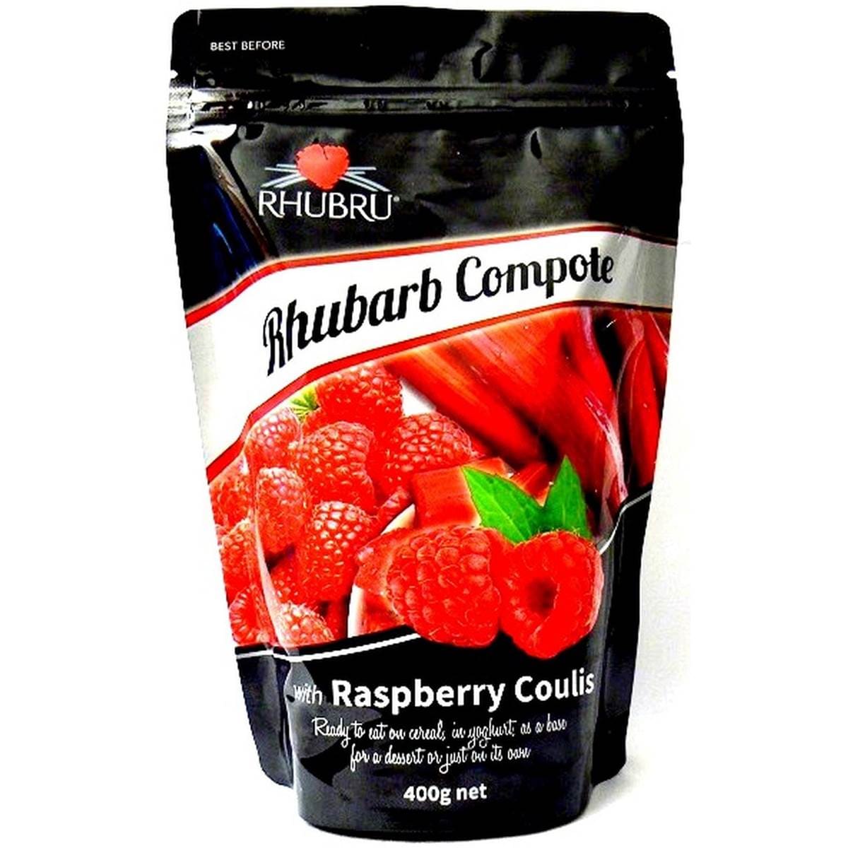 Rhubru Rhubarb With Raspberry Compote 400g Woolworths