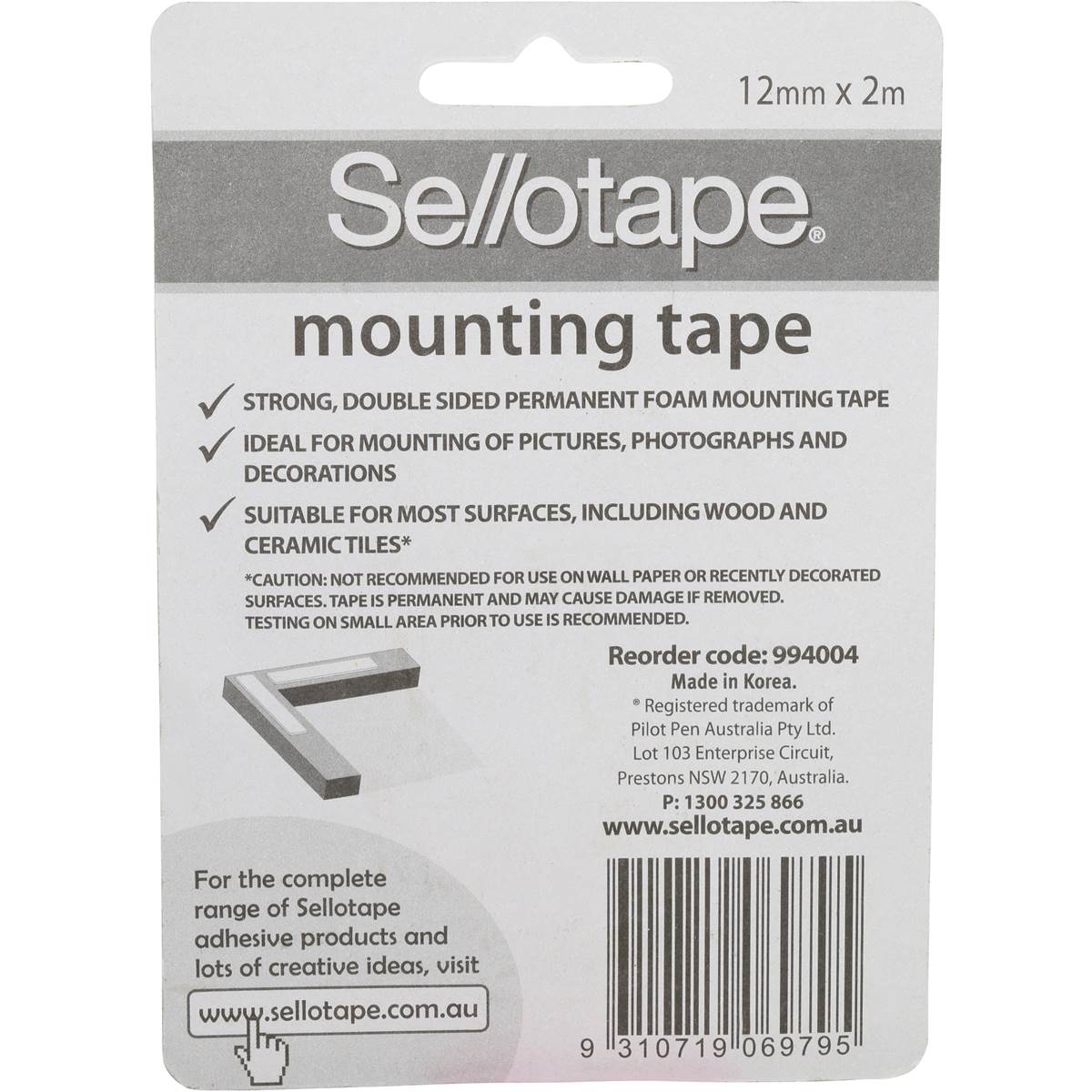Sellotape Tape Mounting Foam Each Woolworths