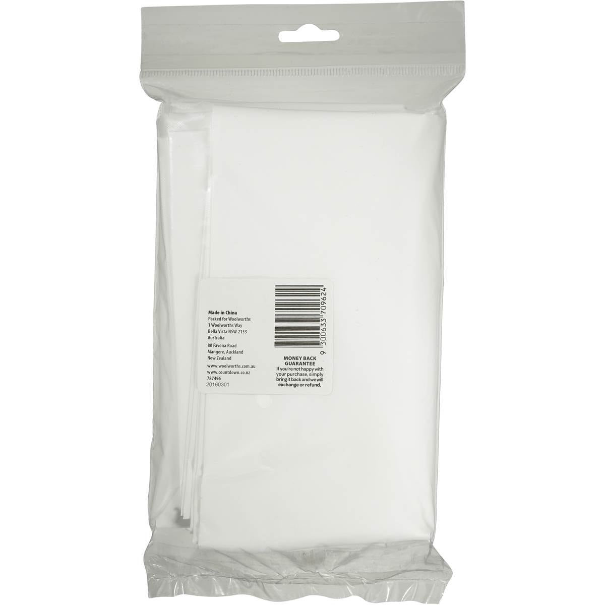 Woolworths Plastic Table Cover White Each Woolworths