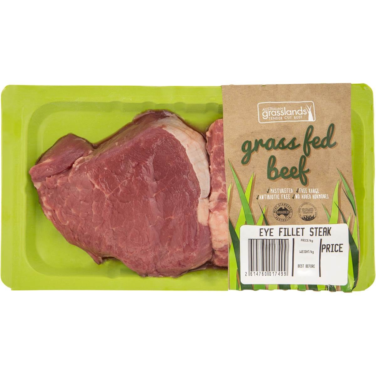 Grasslands Premium Beef Eye Fillet 180g 500g Woolworths