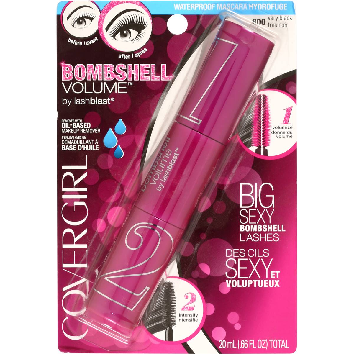 Covergirl Bombshell Volume Mascara Very Black Each Woolworths