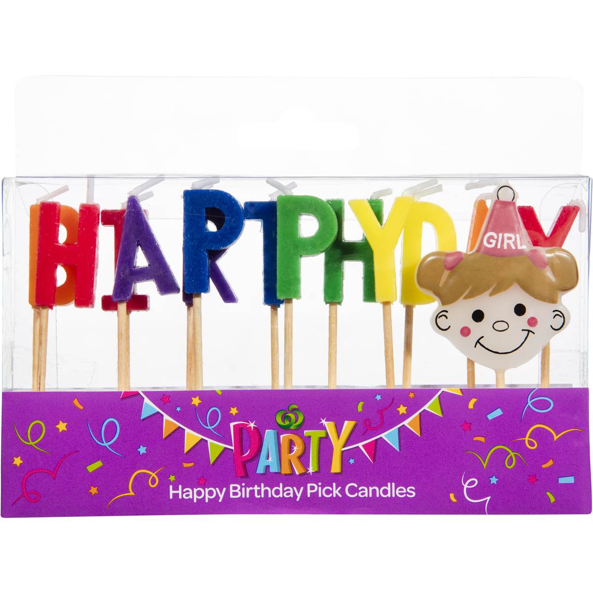 Woolworths Party Candle Happy Birthday Face 14 Pack Woolworths