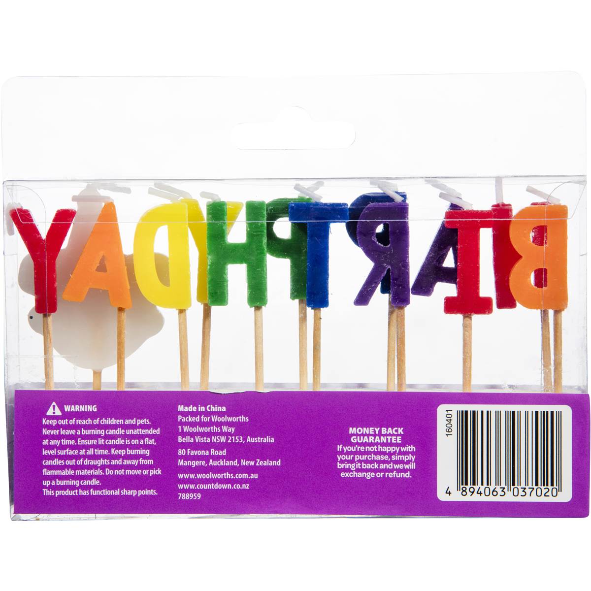 Woolworths Party Candle Happy Birthday Face 14 Pack Woolworths