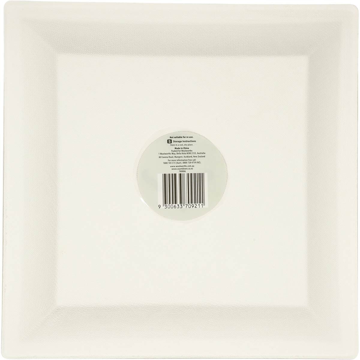 Woolworths Select Eco Square Dinner Plates 10pk Woolworths