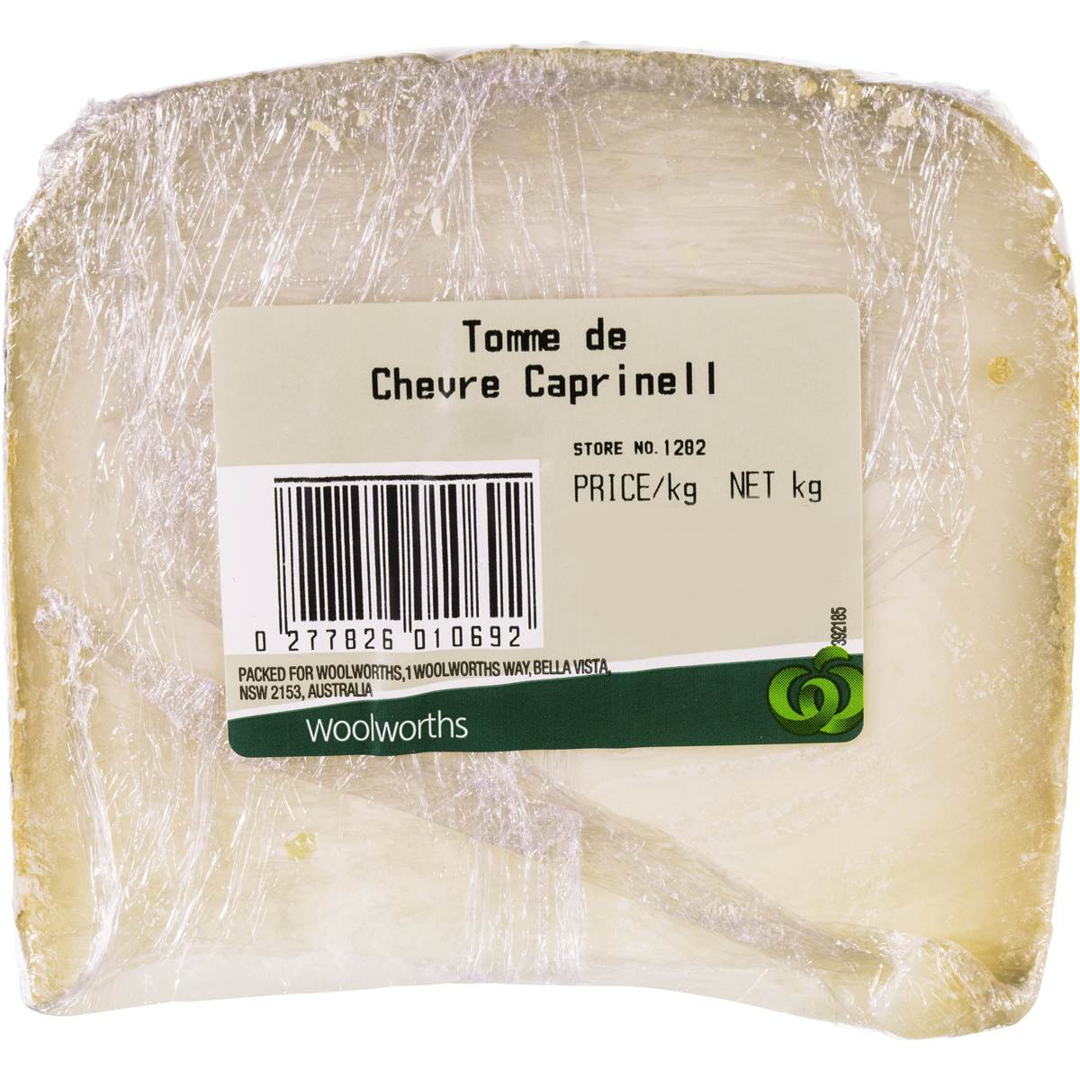 Woolworths Tomme De Chevre Caprinelle Per Kg Woolworths