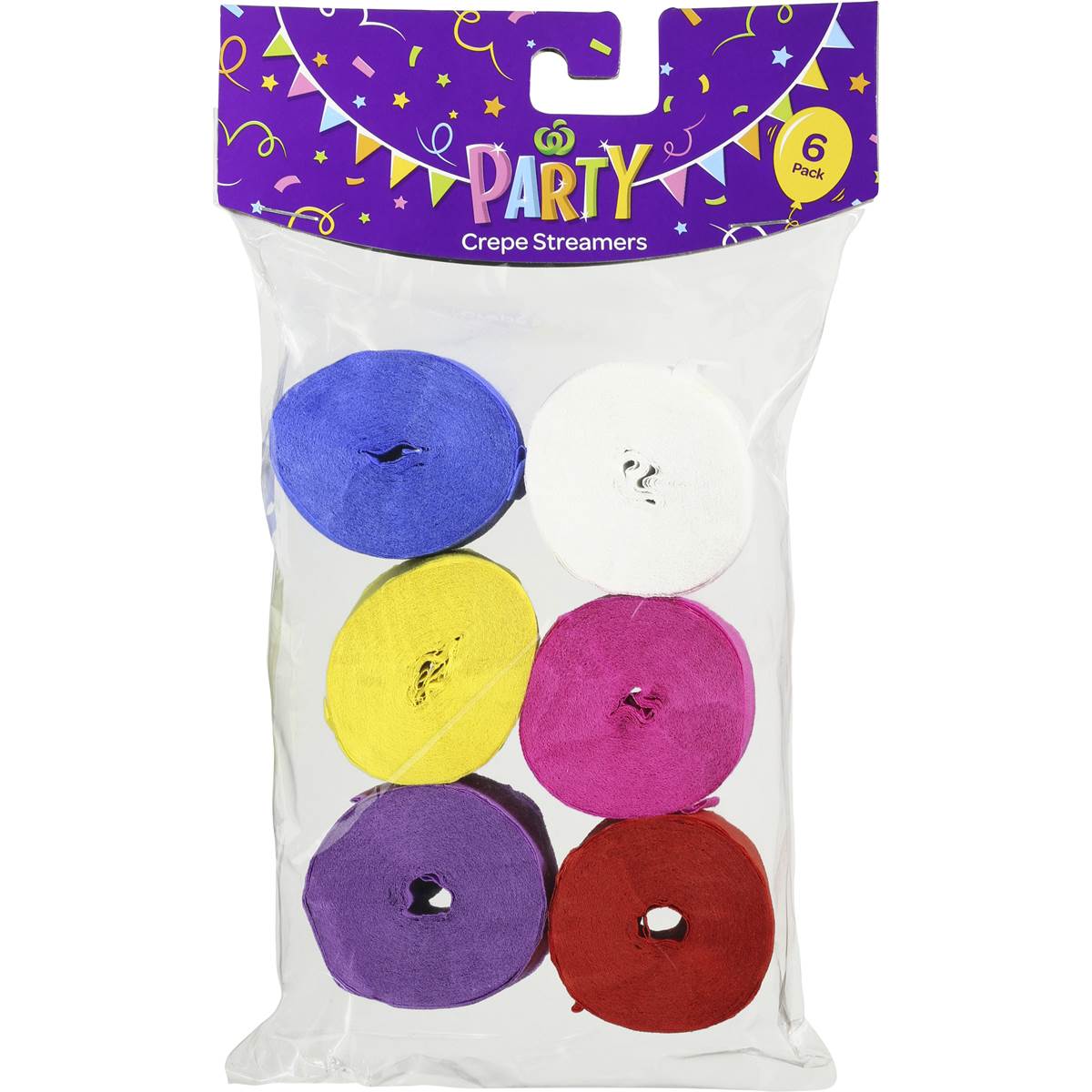 Woolworths Party Decoration Streamers Solid