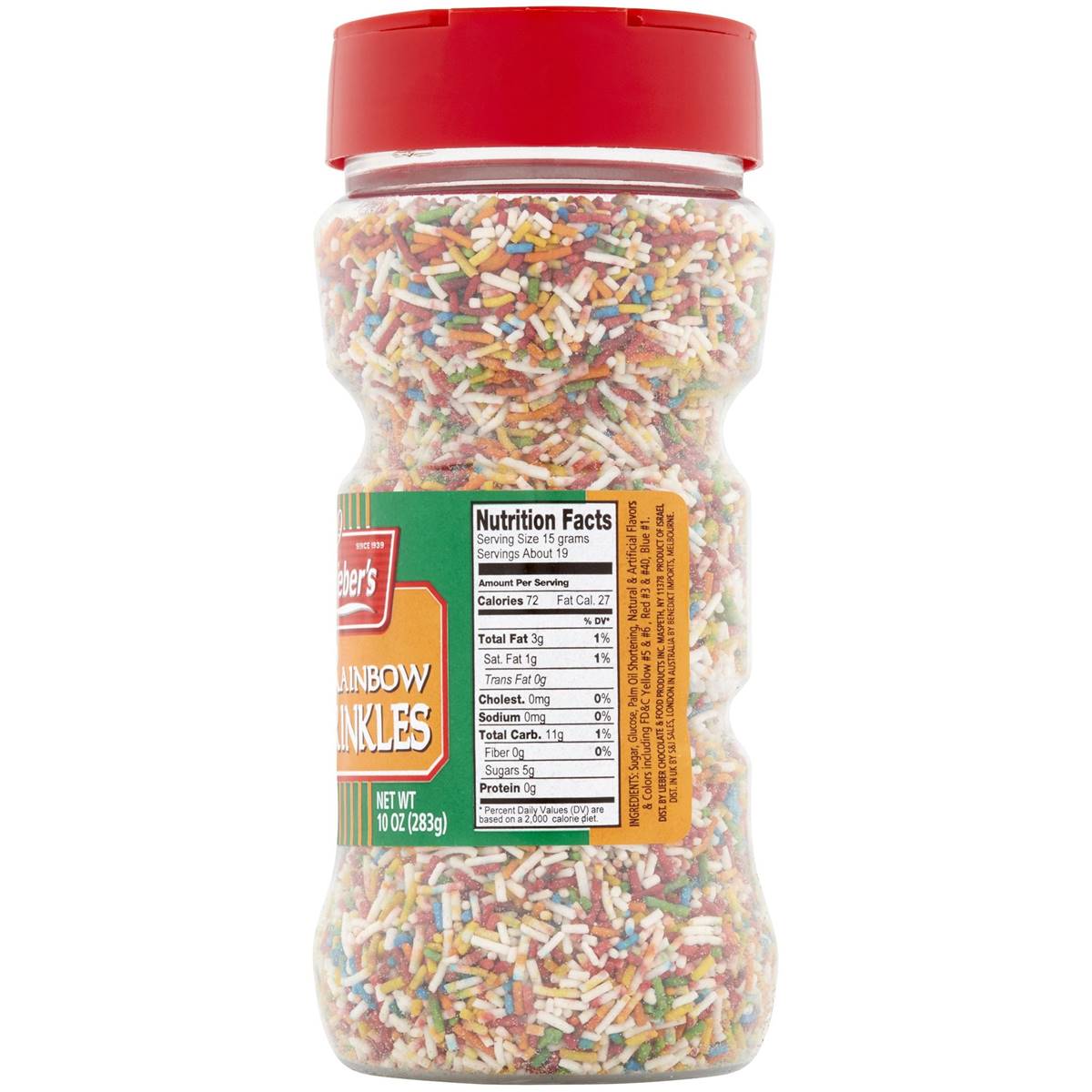 Liebers Rainbow Sprinkles 283g Woolworths
