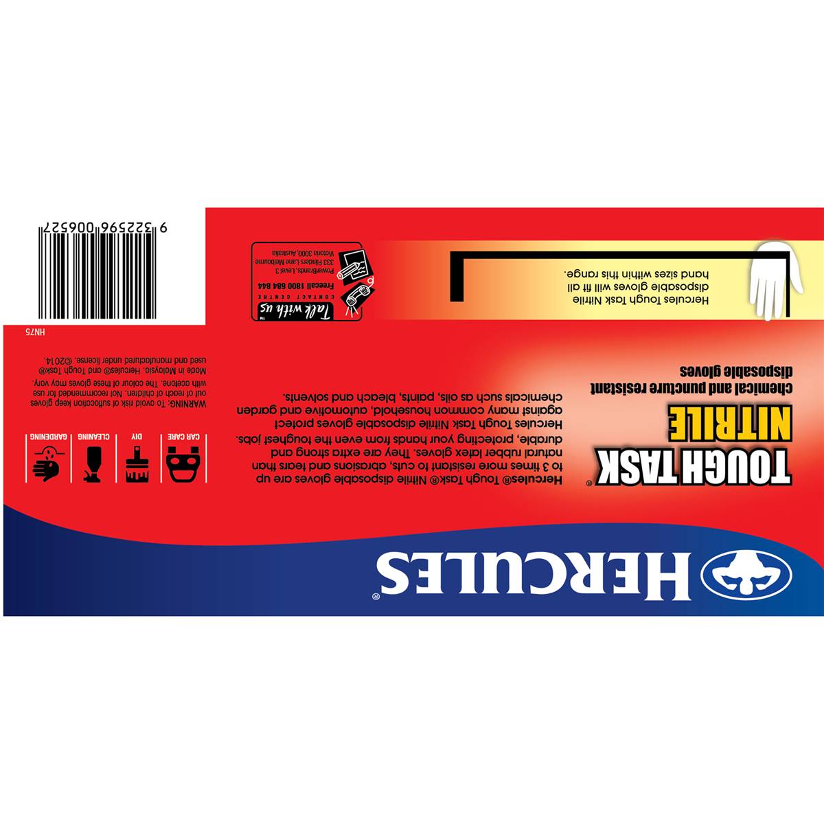 Hercules Gloves Tough Task Nitrile 75 Pack Woolworths