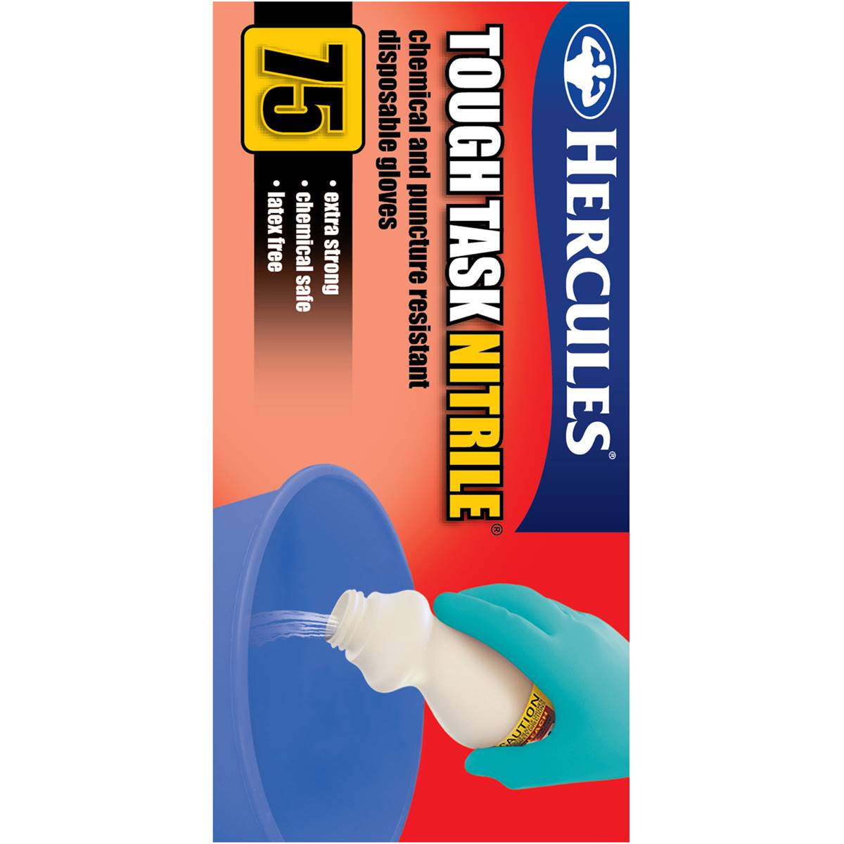 Hercules Gloves Tough Task Nitrile 75 Pack Woolworths