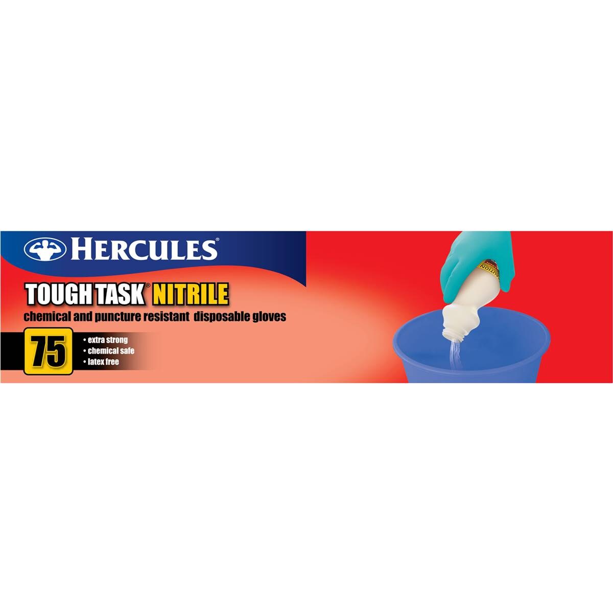 Hercules Gloves Tough Task Nitrile 75 Pack Woolworths