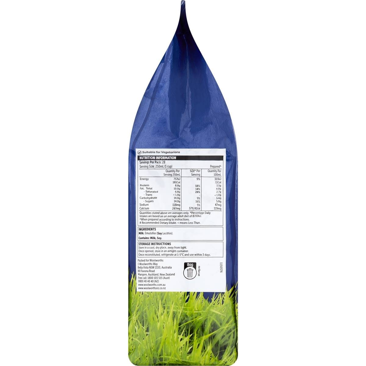 Woolworths Full Cream Milk Powder 1kg Woolworths