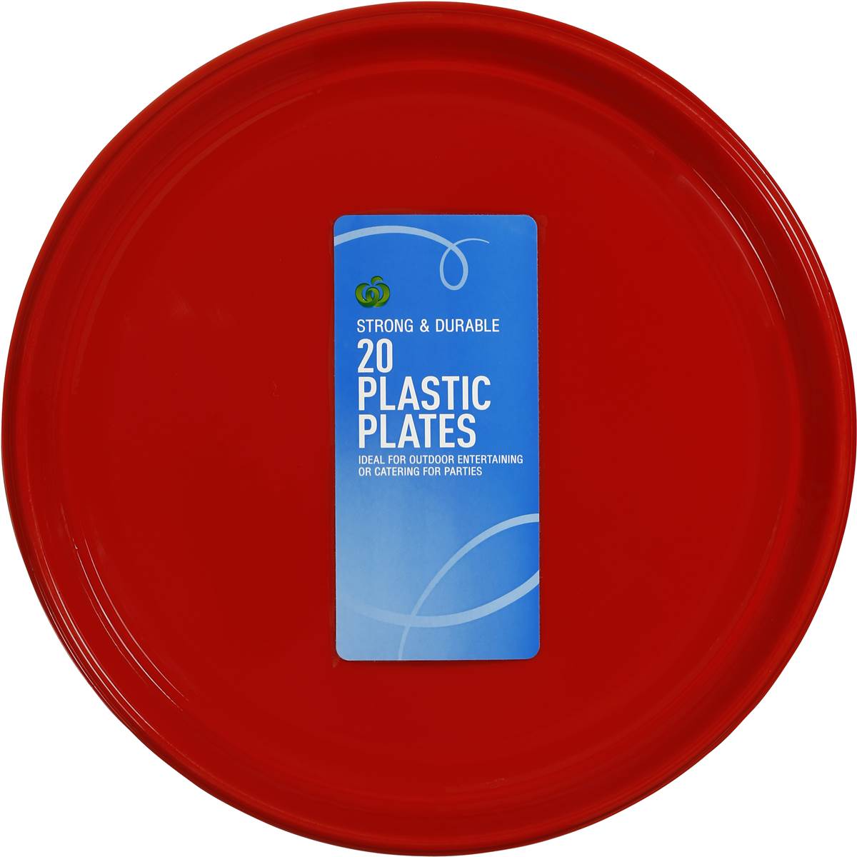Woolworths Select Plastic Plates Red 20 Pack Woolworths