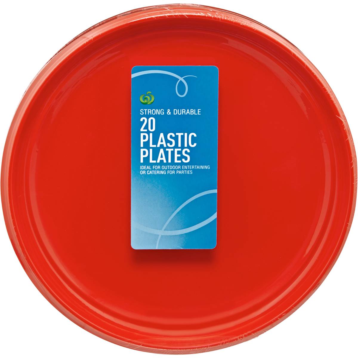 Woolworths Select Plastic Plates Red 20 Pack Woolworths