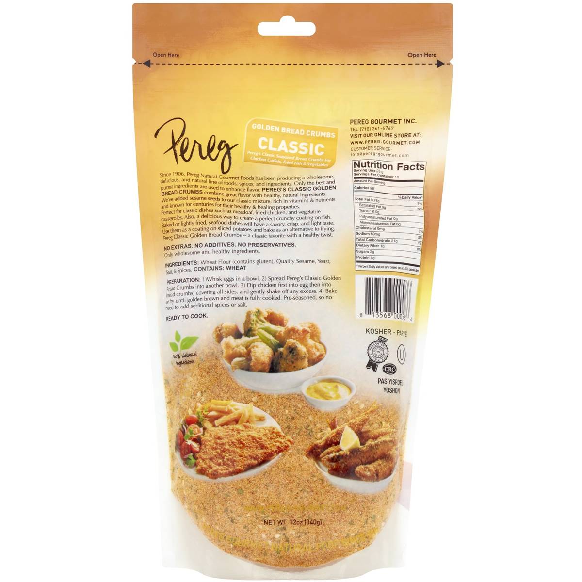 Pereg Classic Style Bread Crumbs 375g Woolworths