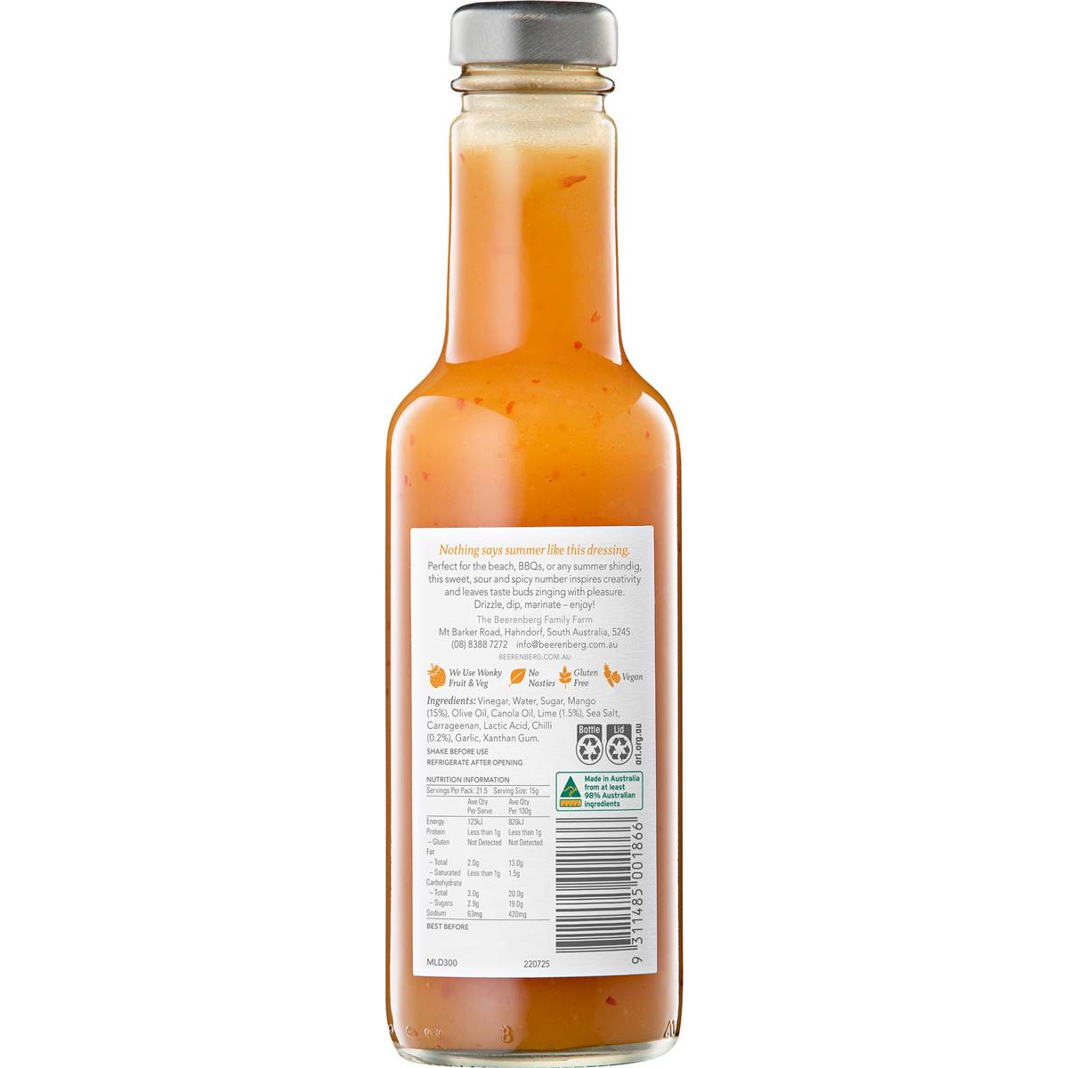 Beerenberg Mango, Lime & Chilli Dressing 300ml Woolworths