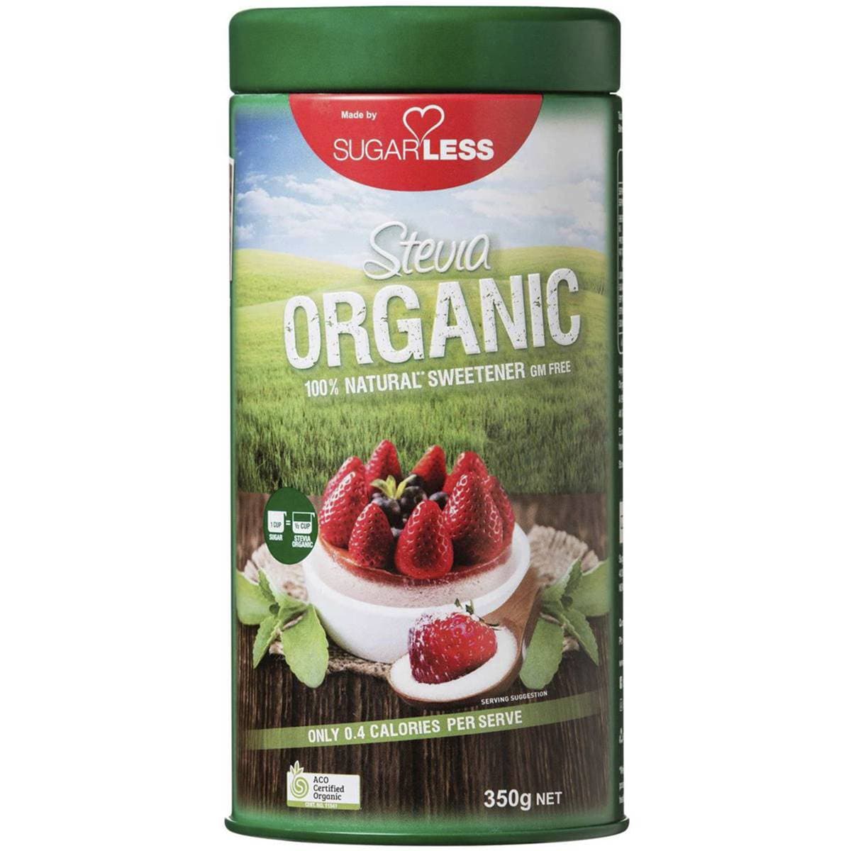 Sugarless Stevia Organic Natural Sweetener Canister 350g Woolworths