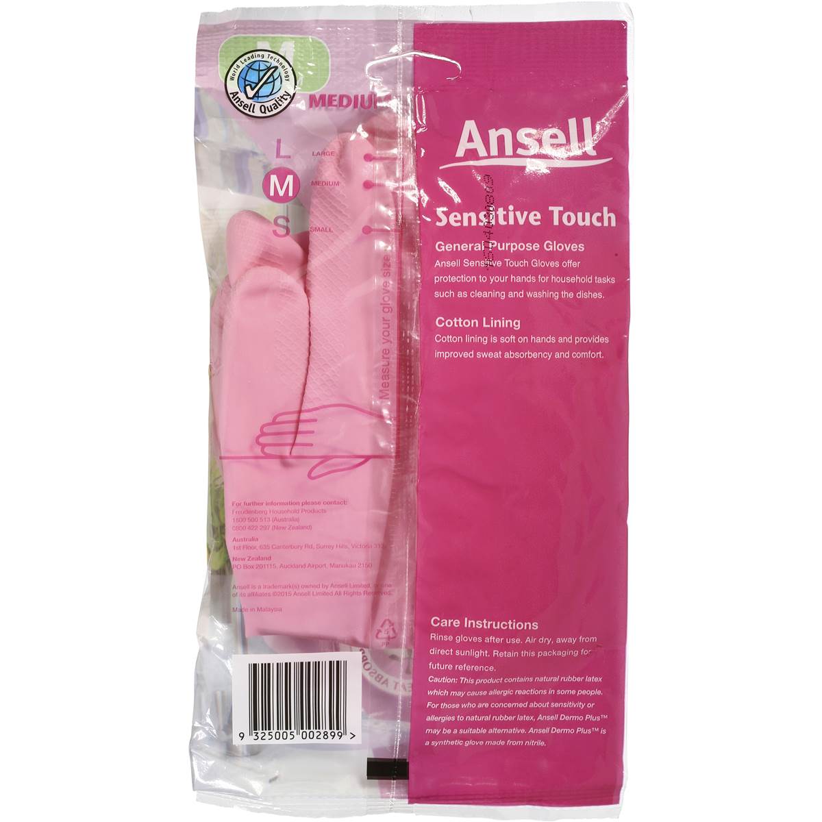 Ansell Gloves Sensitive Touch Medium each Woolworths