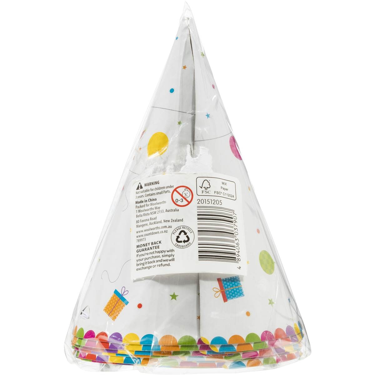 Woolworths Party Costume Hats Happy Birthday 6 Pack Woolworths