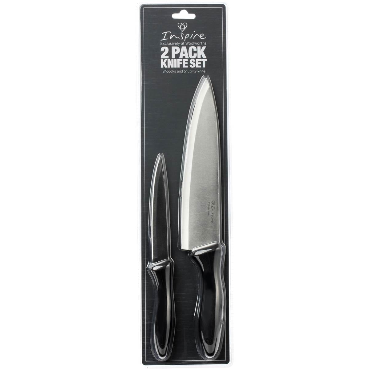 Inspire Knife Set Cooks & Utility 2 Pack Woolworths