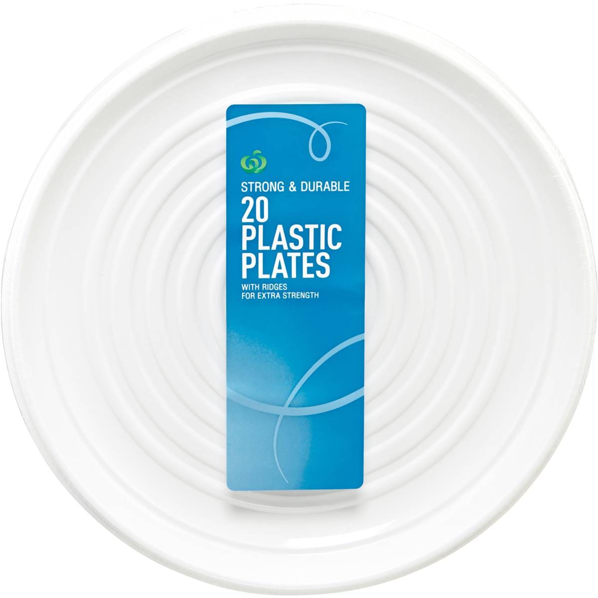 Woolworths Plastic Plates Large White 20 Pack Woolworths