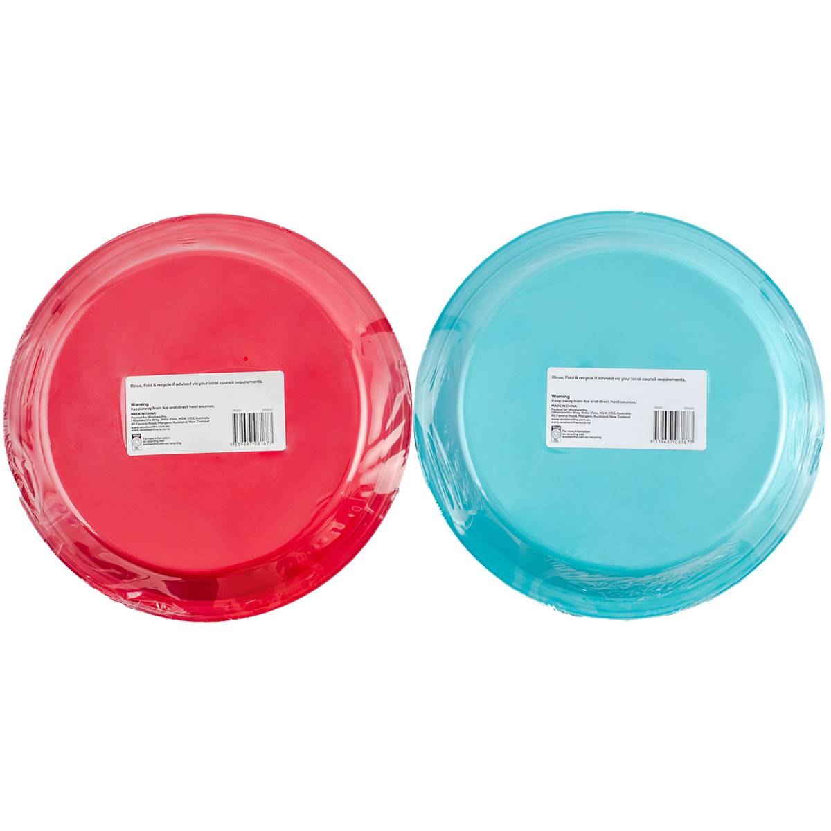 Woolworths Plastic Plates Large Mixed Colour Assorted 20 Pack Woolworths