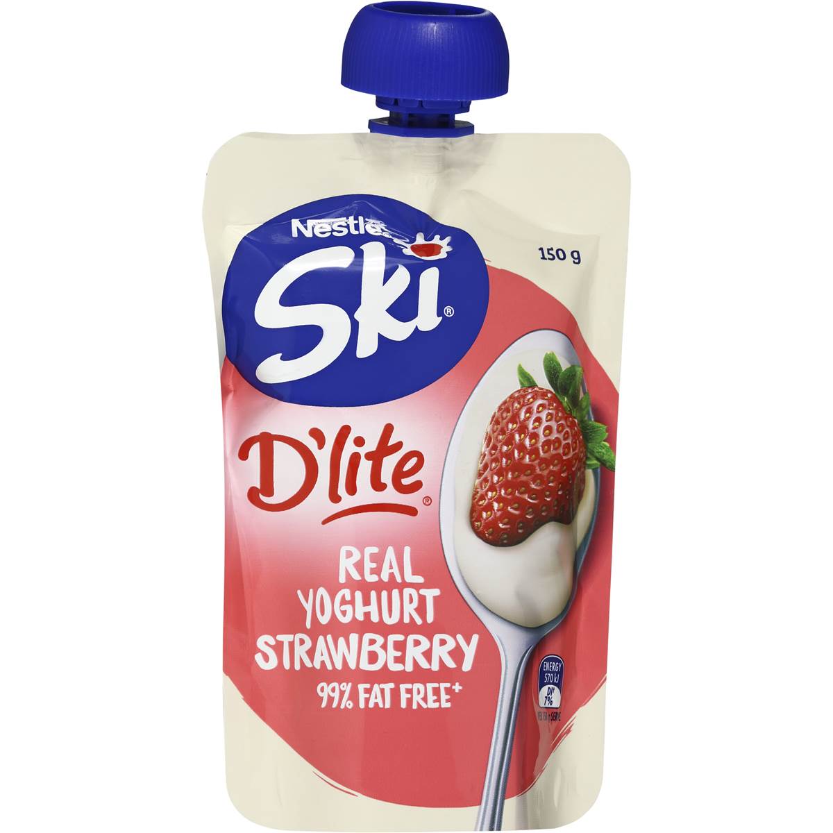 Ski D'lite Squeezie Strawberry Yoghurt 150g Woolworths