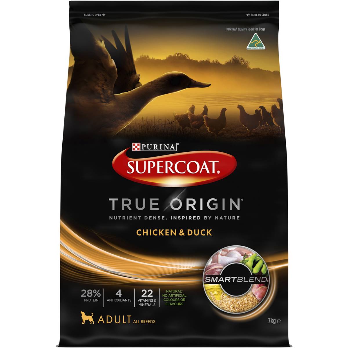 Supercoat Adult True Origin Chicken & Duck Dry Dog Food 7kg Woolworths