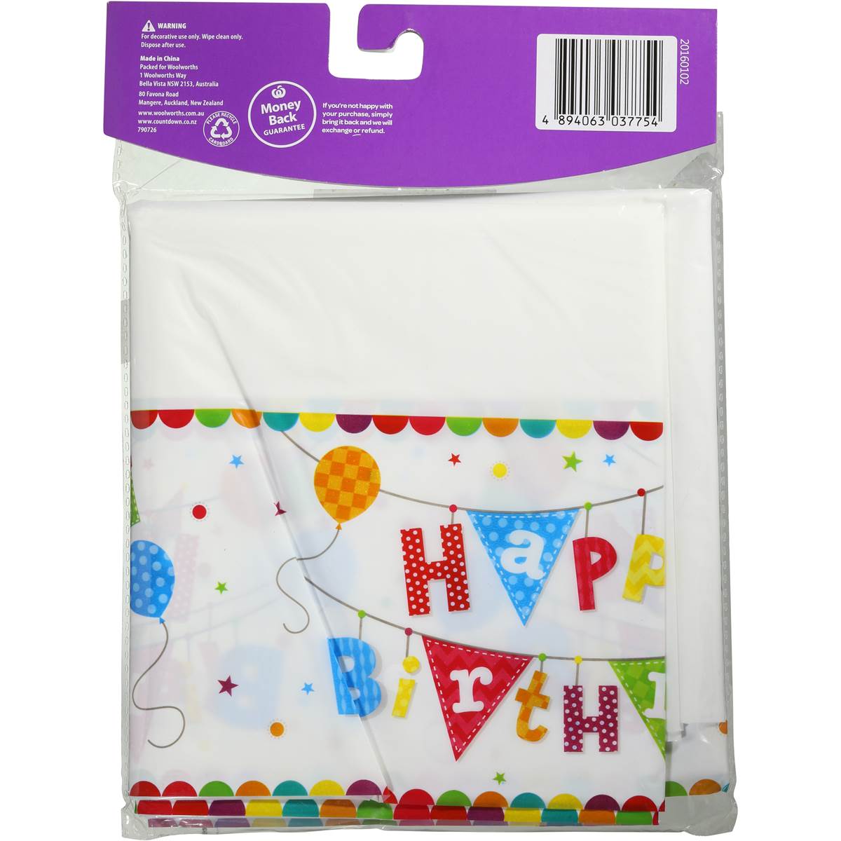 Woolworths Party Entertaining Tablecloth Plastic Each Woolworths