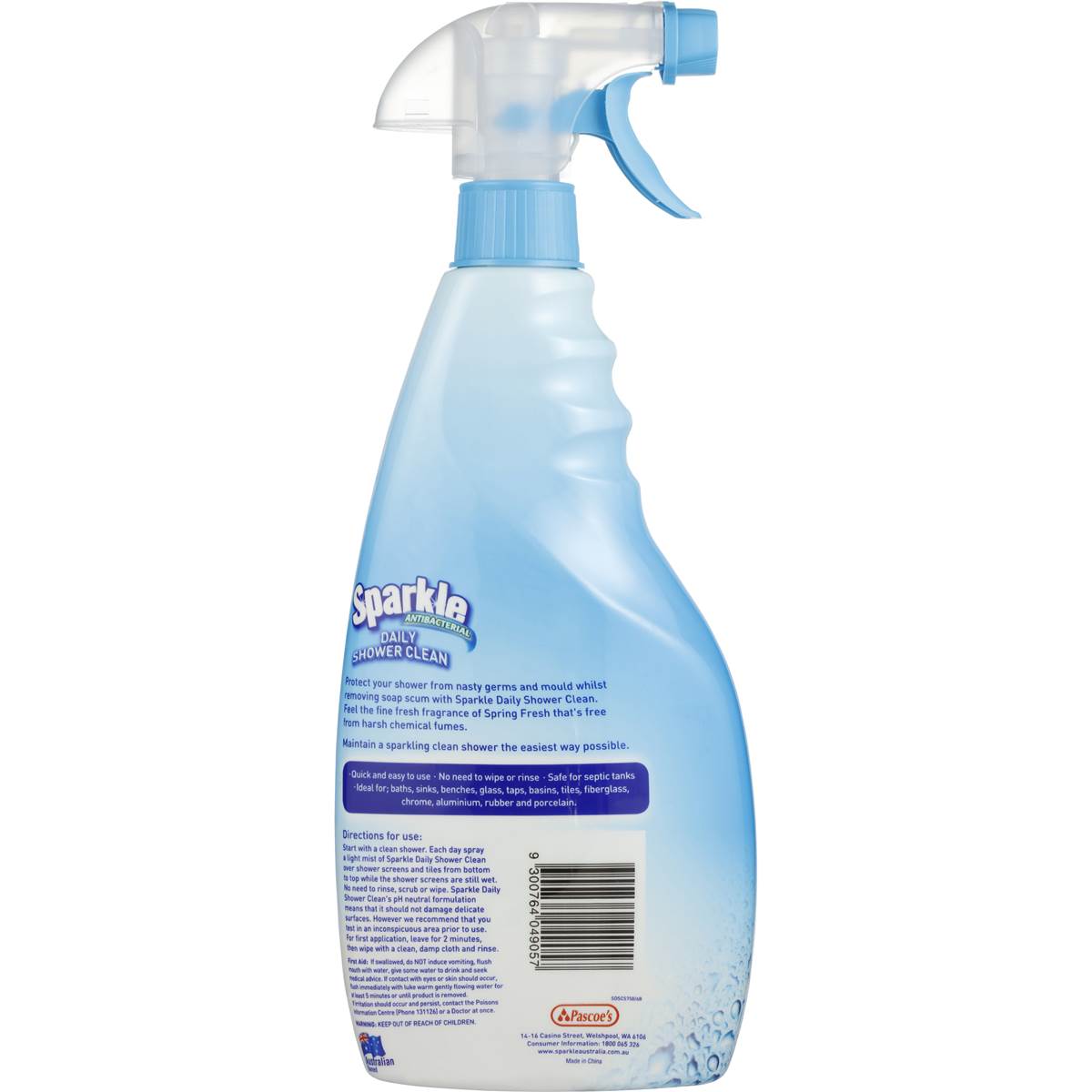 Sparkle Daily Shower Cleaner Spring Fresh 750ml Woolworths