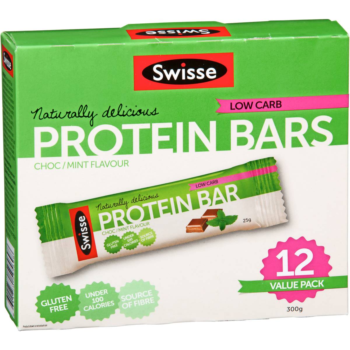 Swisse Low Carb Protein Bar Choc Mint 12 Pack Woolworths