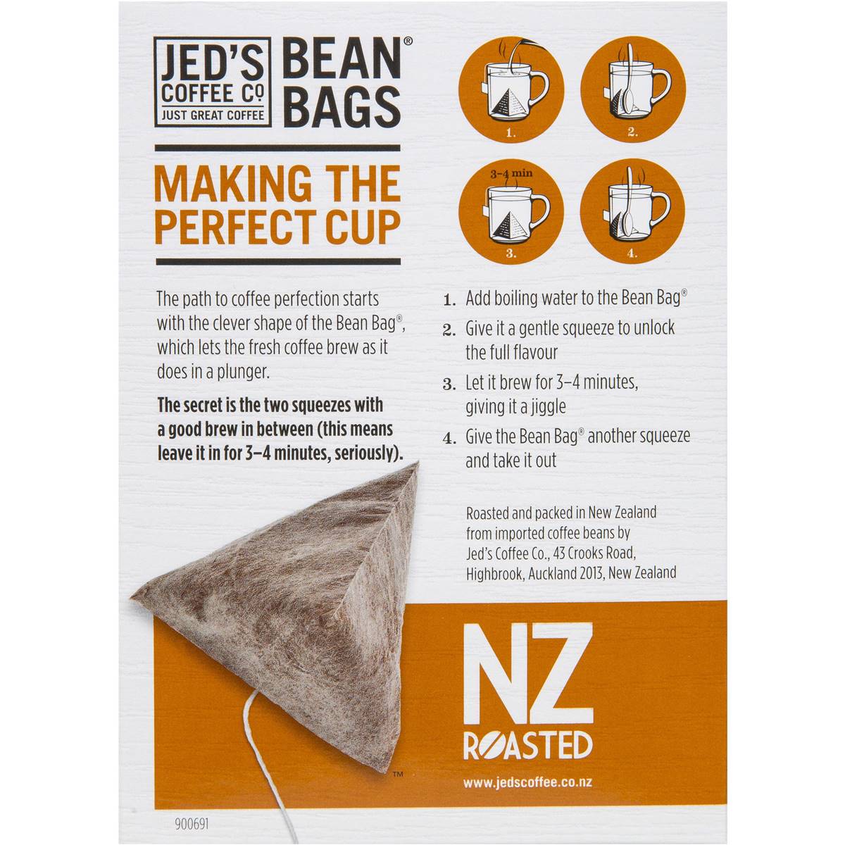 Jed's Coffee Co. Coffee Bean Bags No. 3 10pk 80g Woolworths