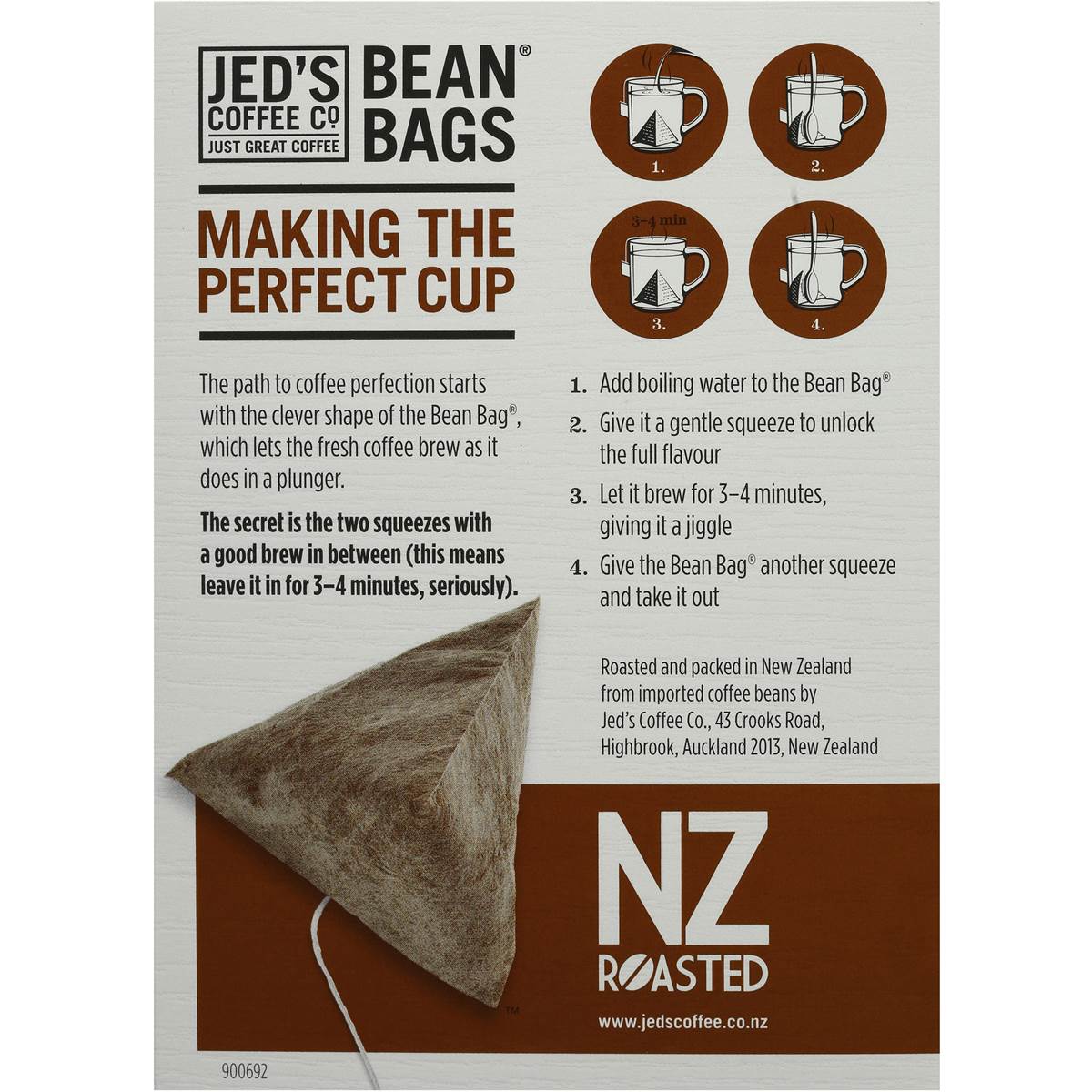 Jed's Coffee Co. Coffee Bean Bags No. 4 10 Pack Woolworths