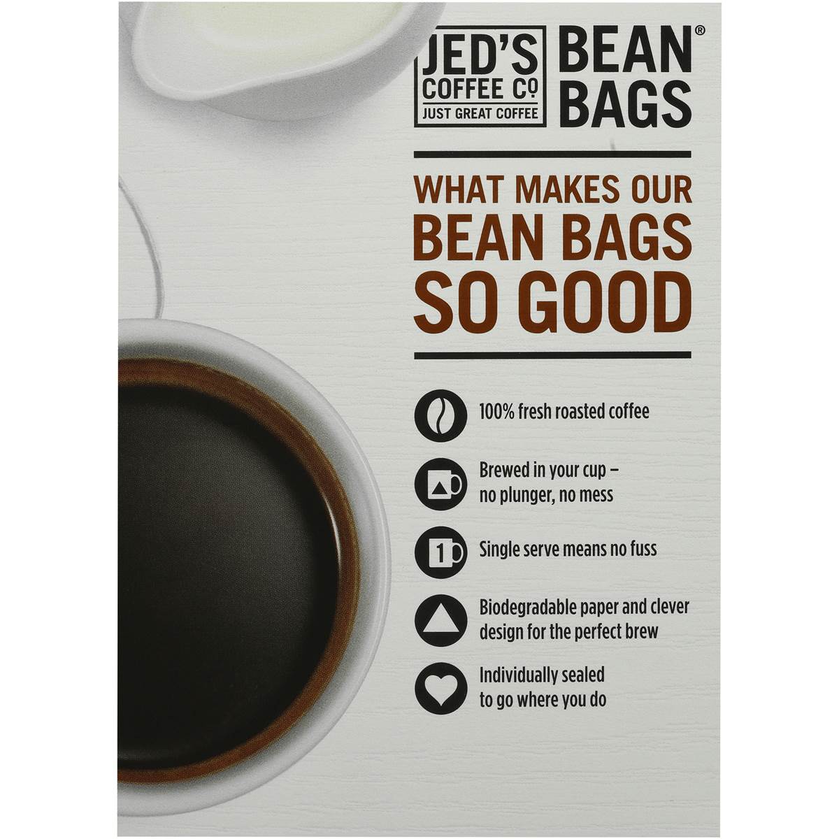 Jed's Coffee Co. Coffee Bean Bags No. 4 10 Pack Woolworths