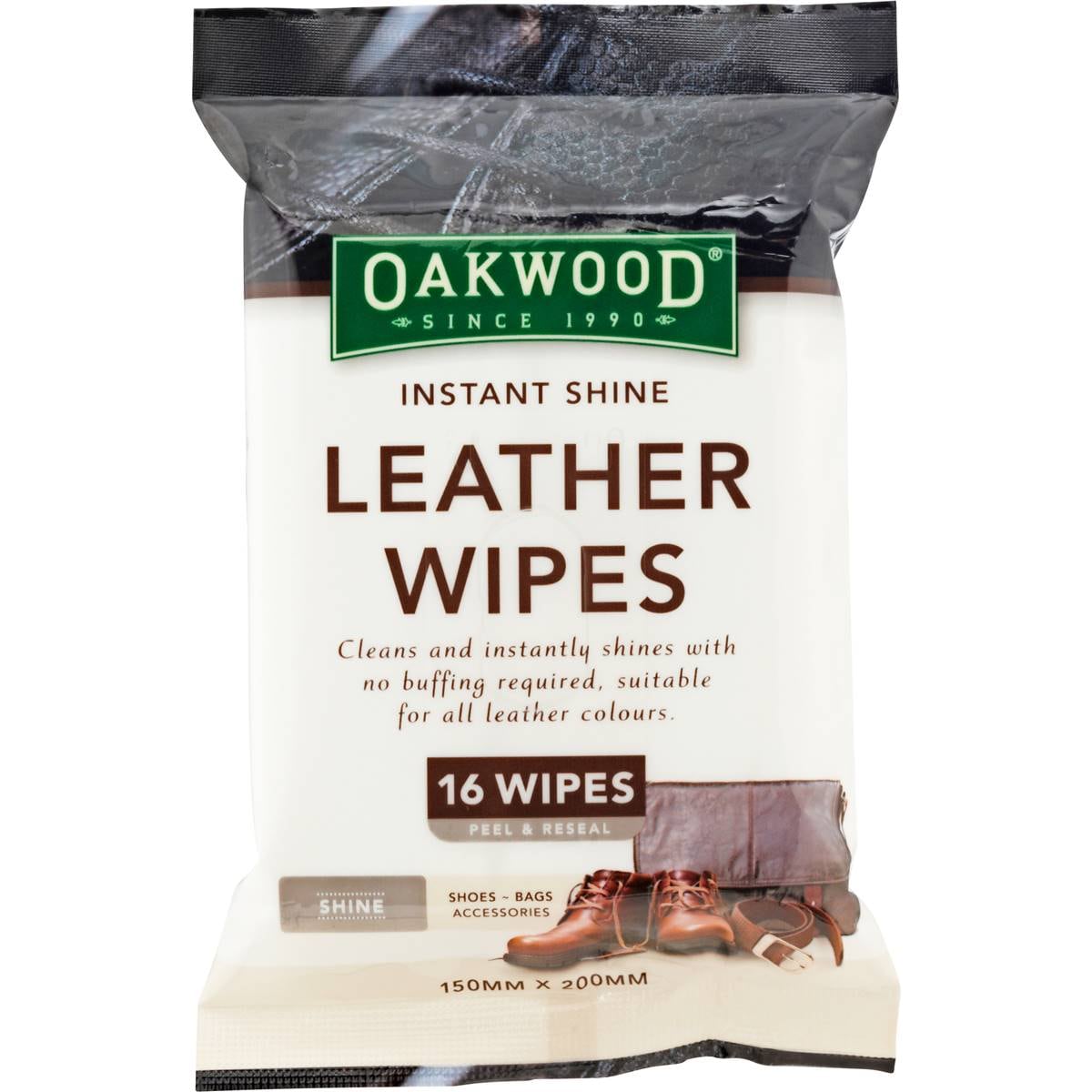 Oakwood Leather Wipes 16 Pack Woolworths
