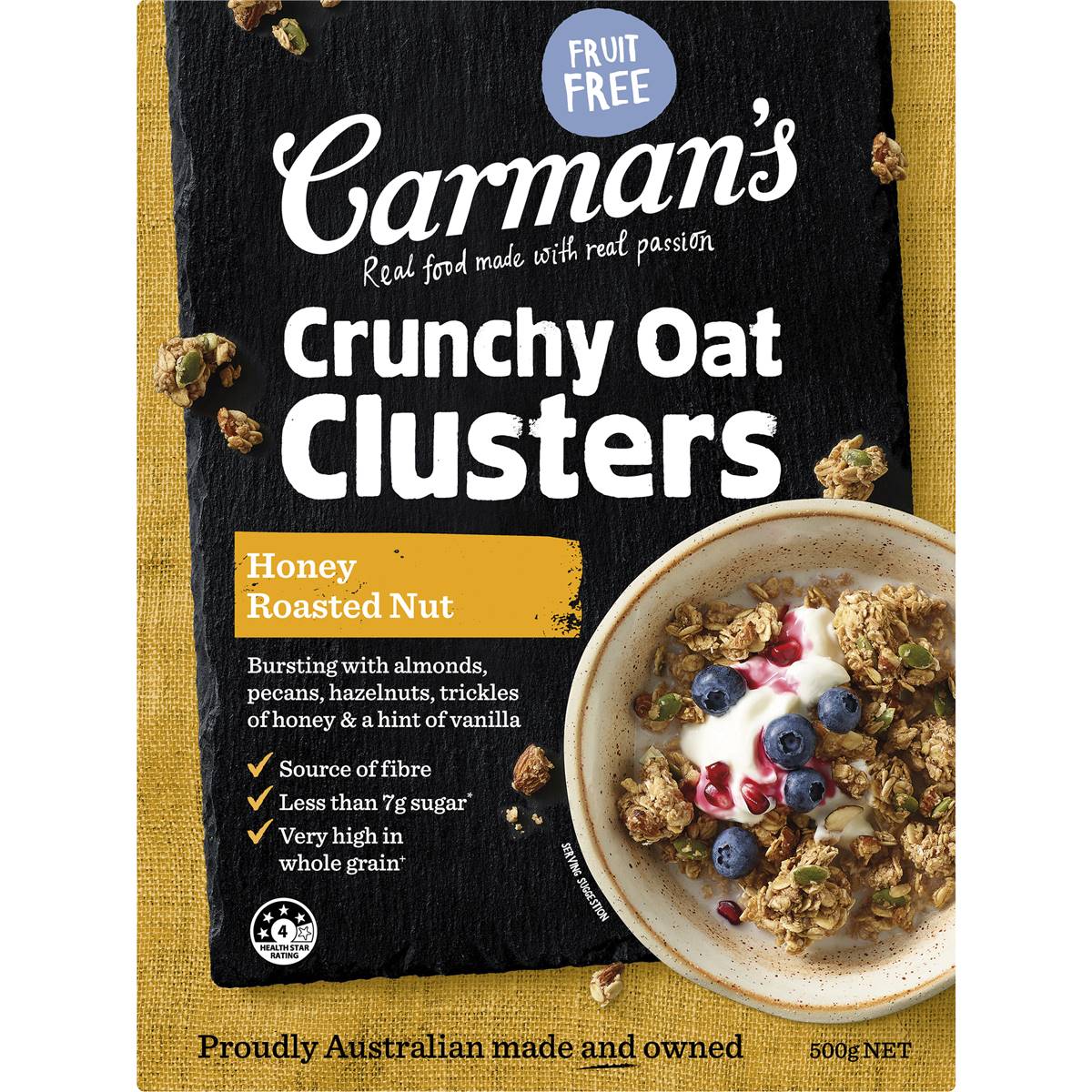 Carman's Honey Roasted Nut Crunchy Clusters 500g Woolworths
