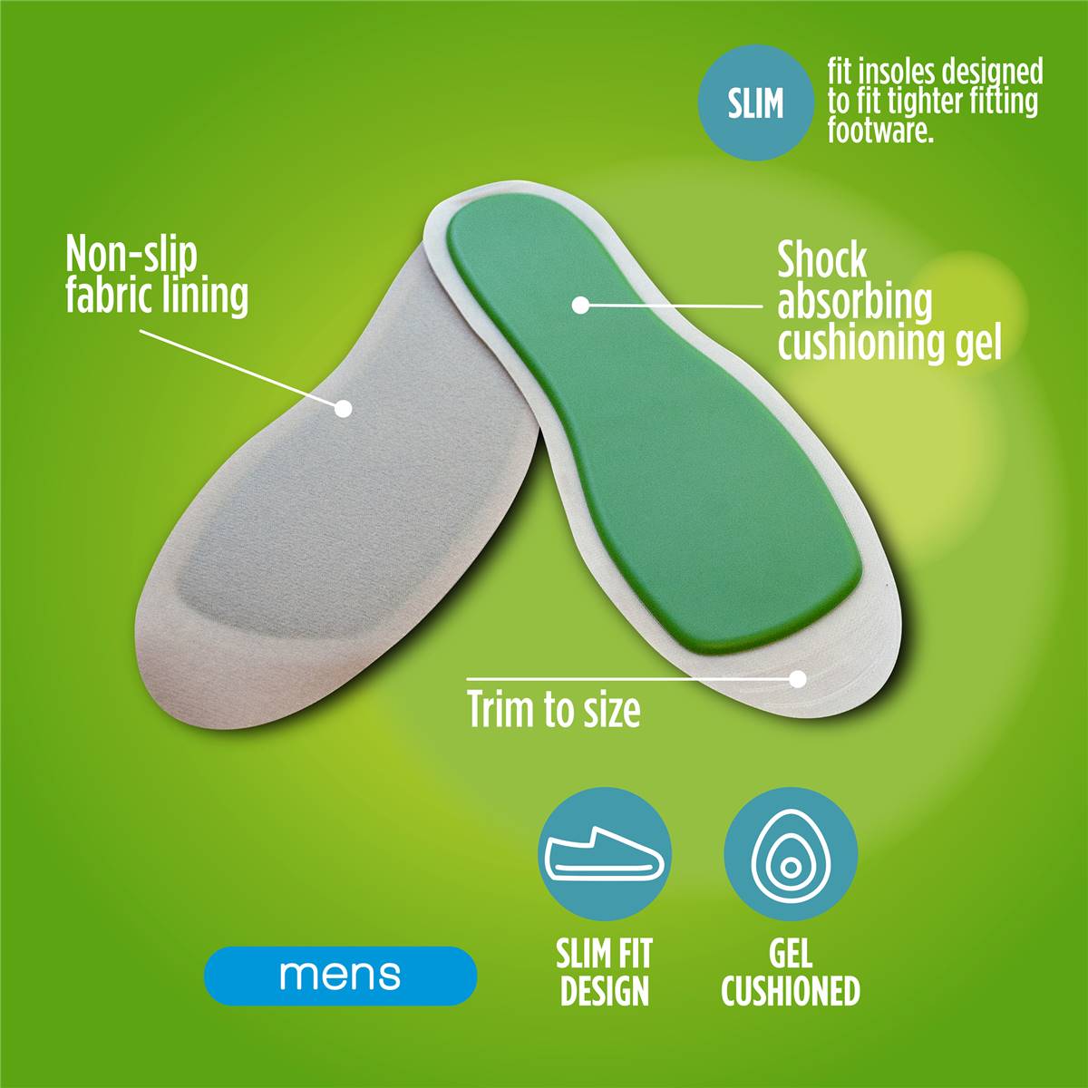 Maseur Footcare Mens Ultra Gel Insole 1 Pair Woolworths