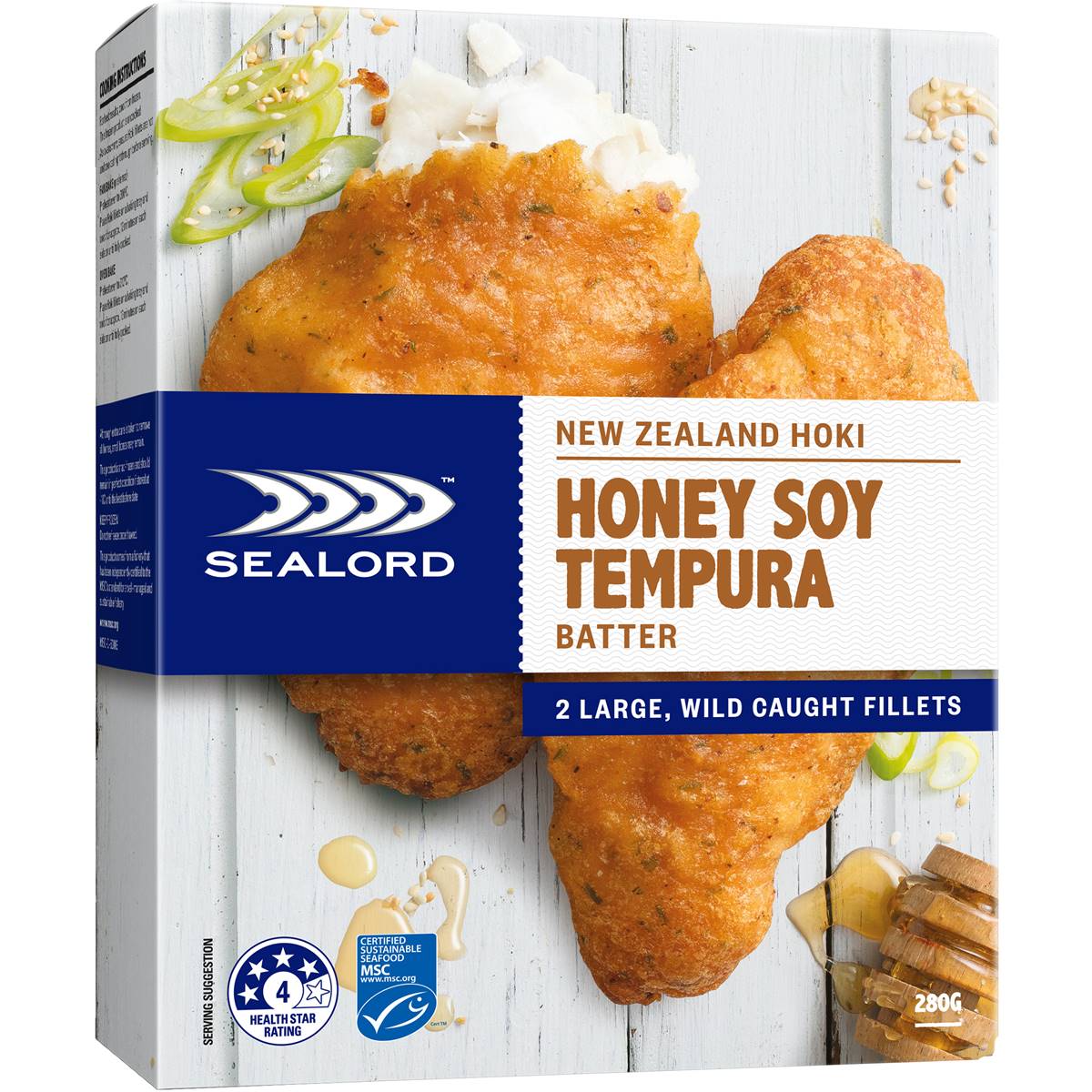 Sealord Premium Hoki Fillets Honey Soy Tempura 280g Woolworths