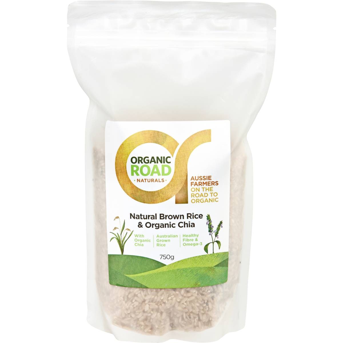 Organic Road Brown Rice & Chia Seed 750g Woolworths