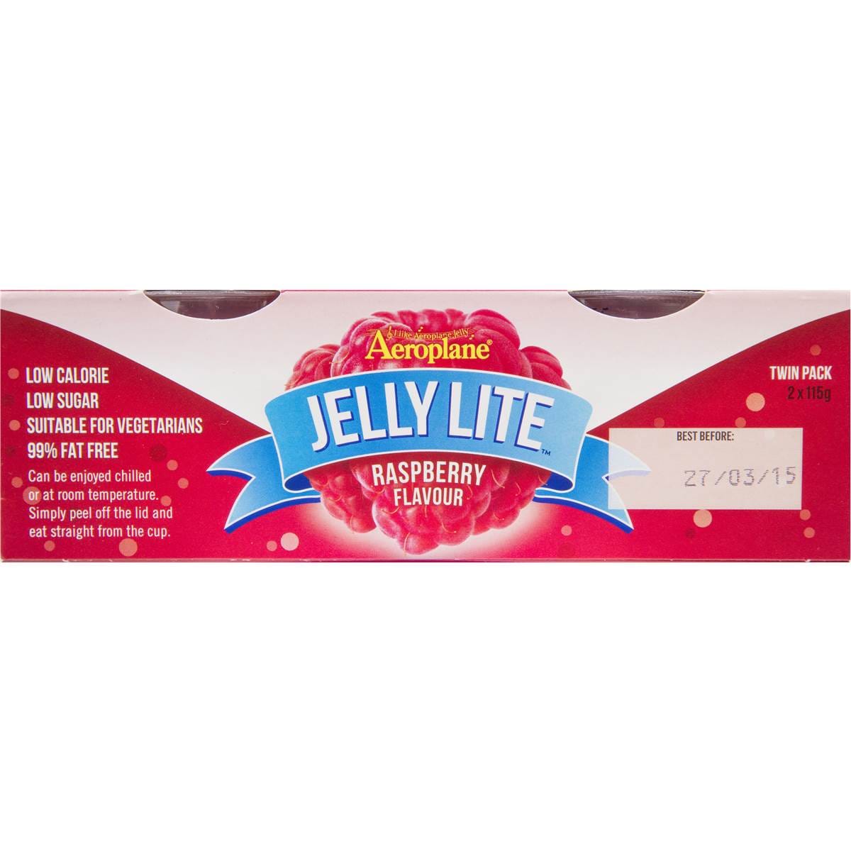 Aeroplane Ready To Eat Jelly Lite Raspberry 2 Pack Woolworths