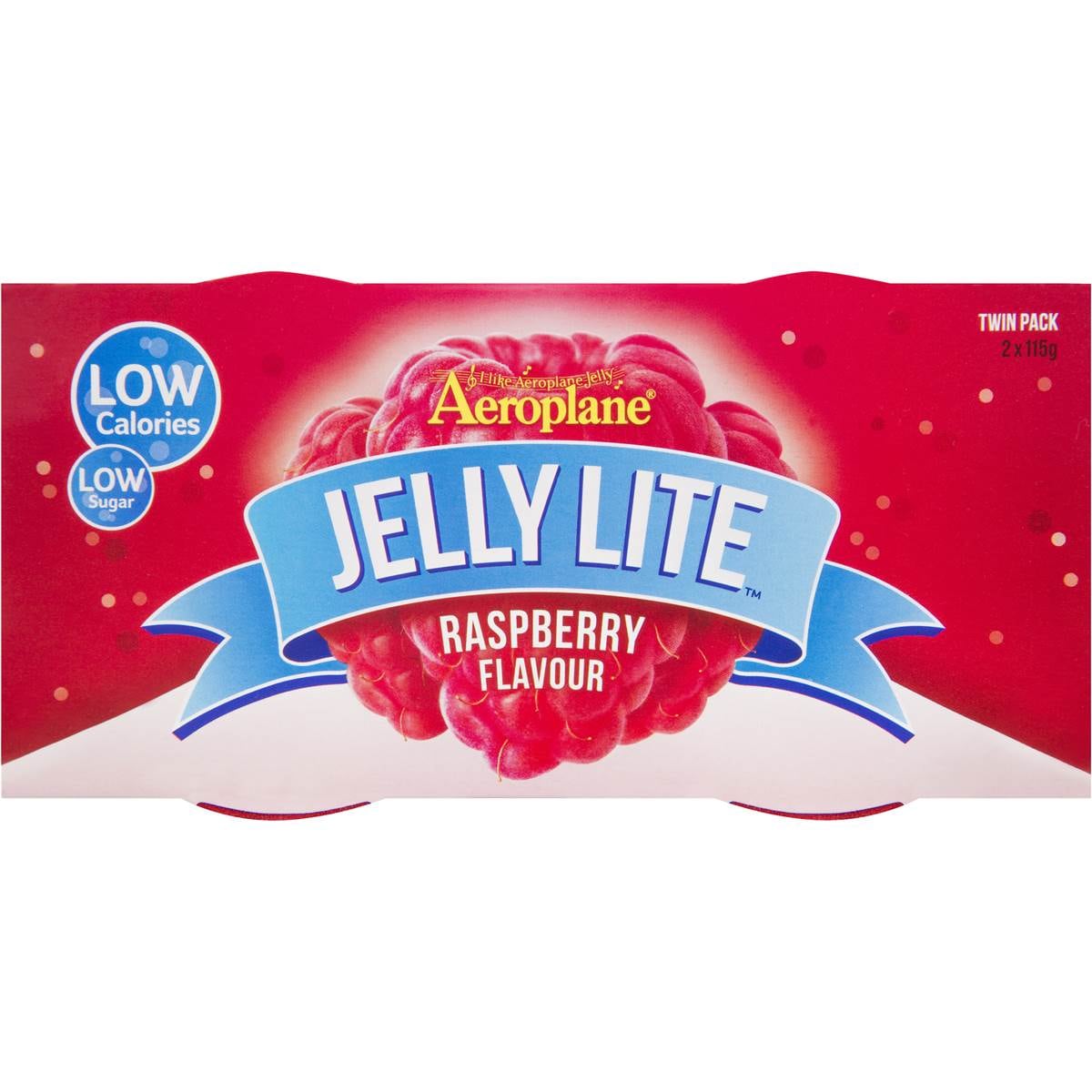 Aeroplane Ready To Eat Jelly Lite Raspberry 2 Pack Woolworths