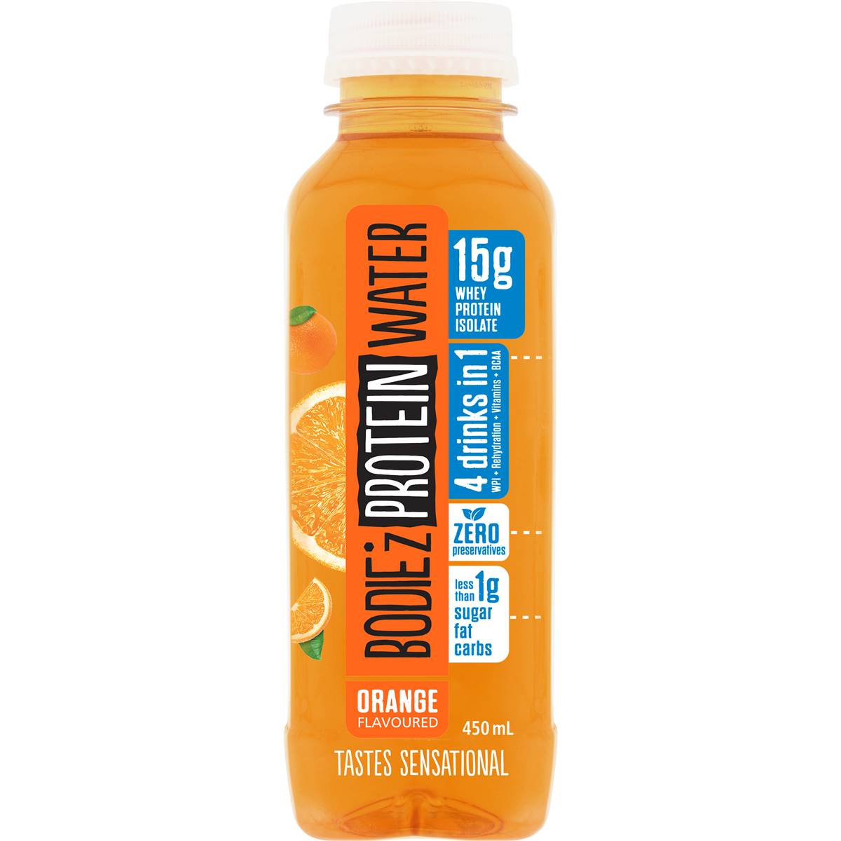 Bodiez 15g Protein Water Orange 450ml Woolworths