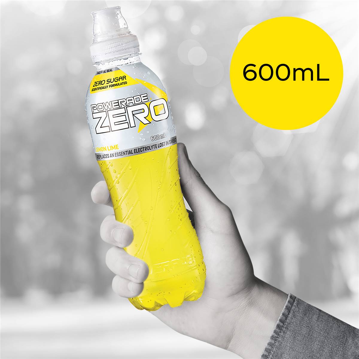 Powerade Zero Lemon Lime Flo Cap 600ml Woolworths