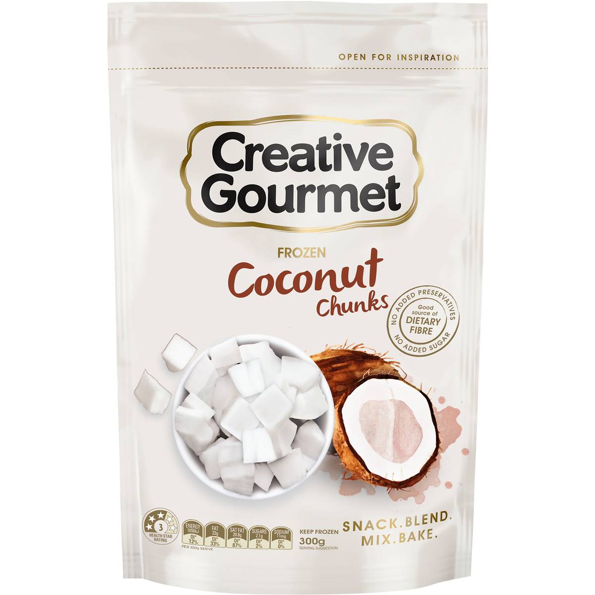 Creative Gourmet Coconut Chunks 300g Woolworths