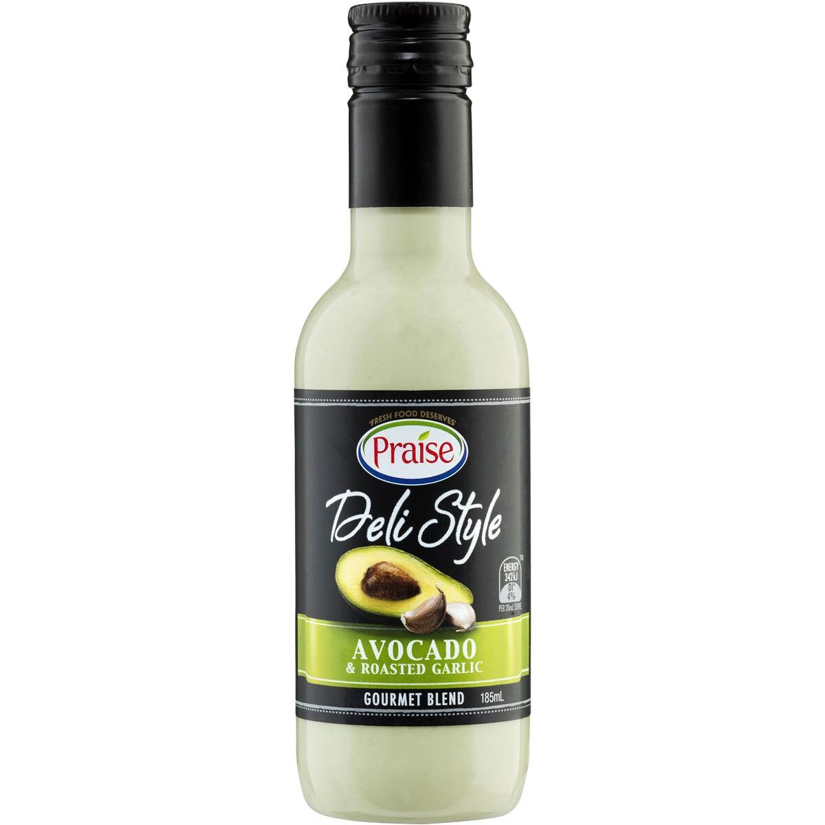 Praise Deli Style Salad Dressing Avocado & Roasted Garlic 185ml