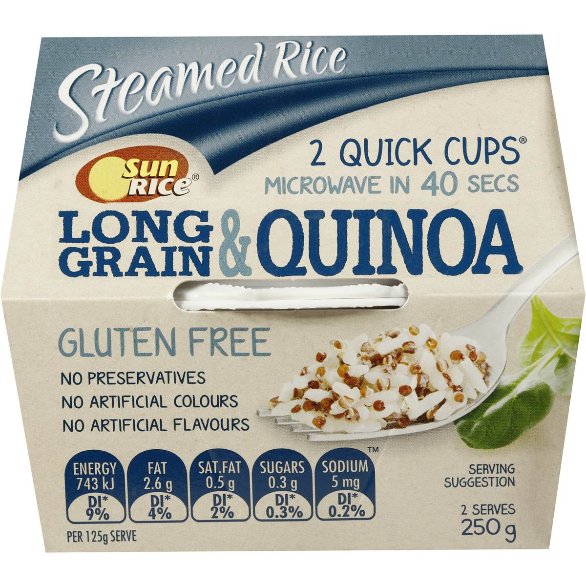 Sunrice Heat Serve Long Grain Rice Quinoa 250g Woolworths Sunrice Heat Serve Long Grain Rice Quinoa Image