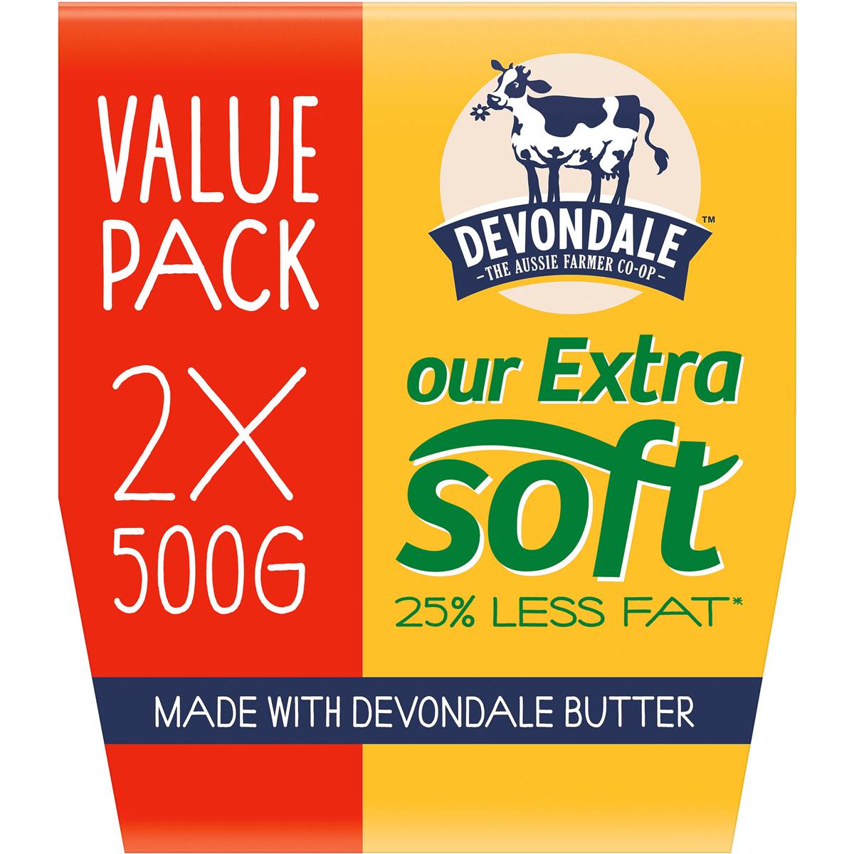 Devondale Extra Soft Butter 500g X2 Pack Woolworths